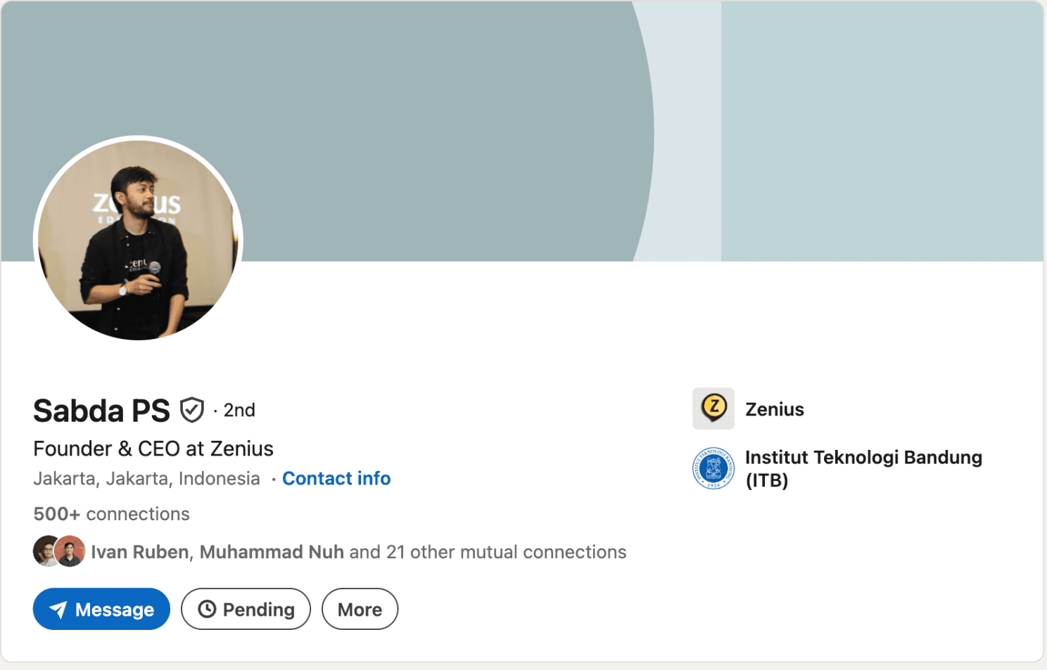 Source screenshot: Sabda PS profile evidence