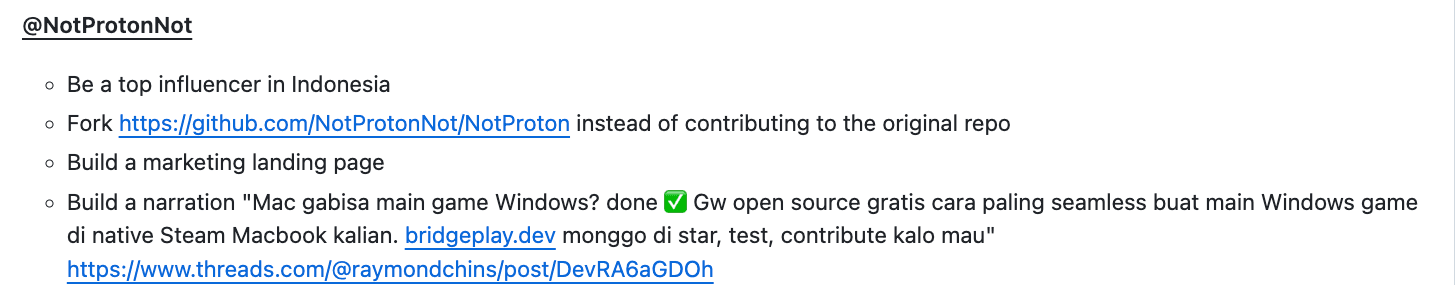 A commenter's list in issue #79, ending with the same Bridgeplay promo post flagged in issue #2