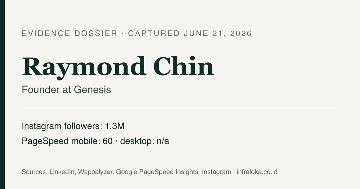 Raymond Chin: Evidence Dossier