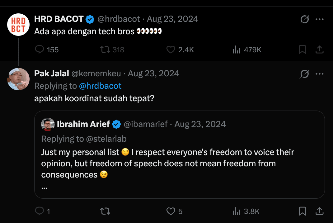 E15 screenshot: "what is going on with tech bros"