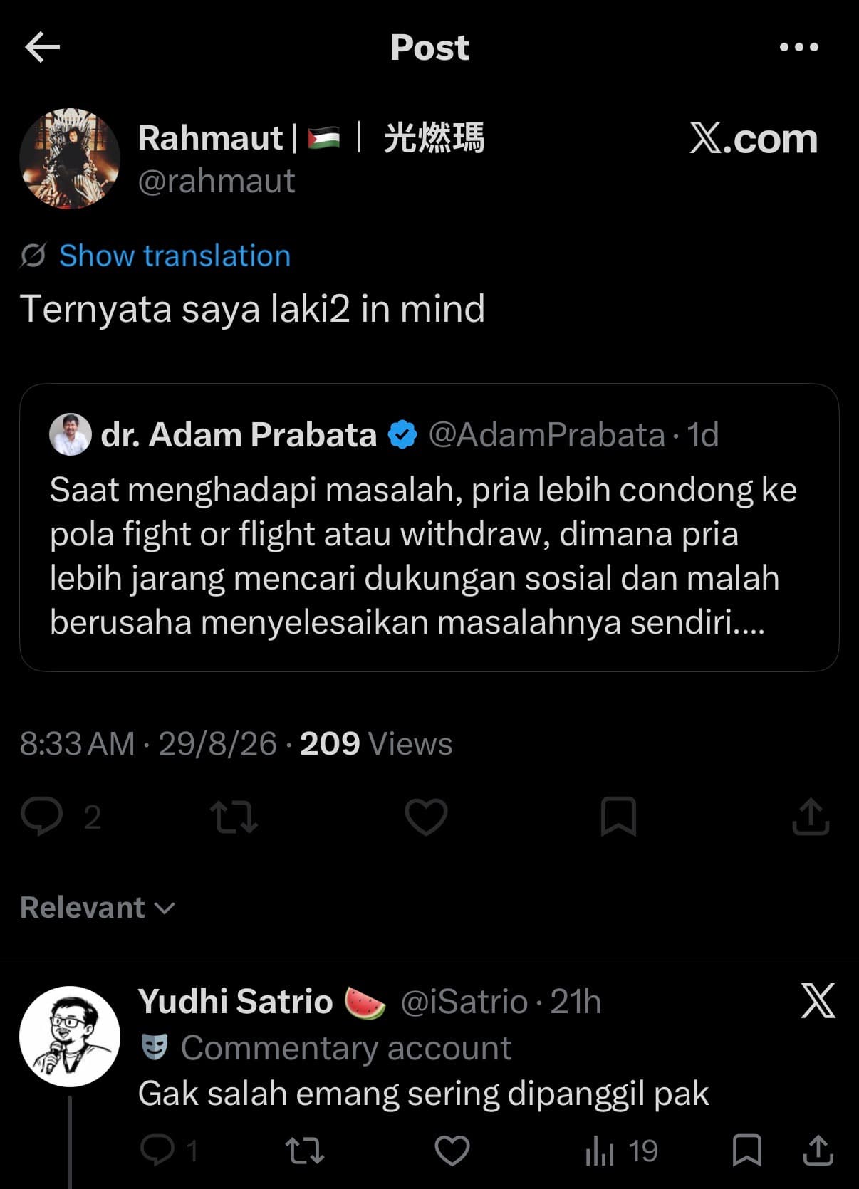 Quote post dated 29/8/26