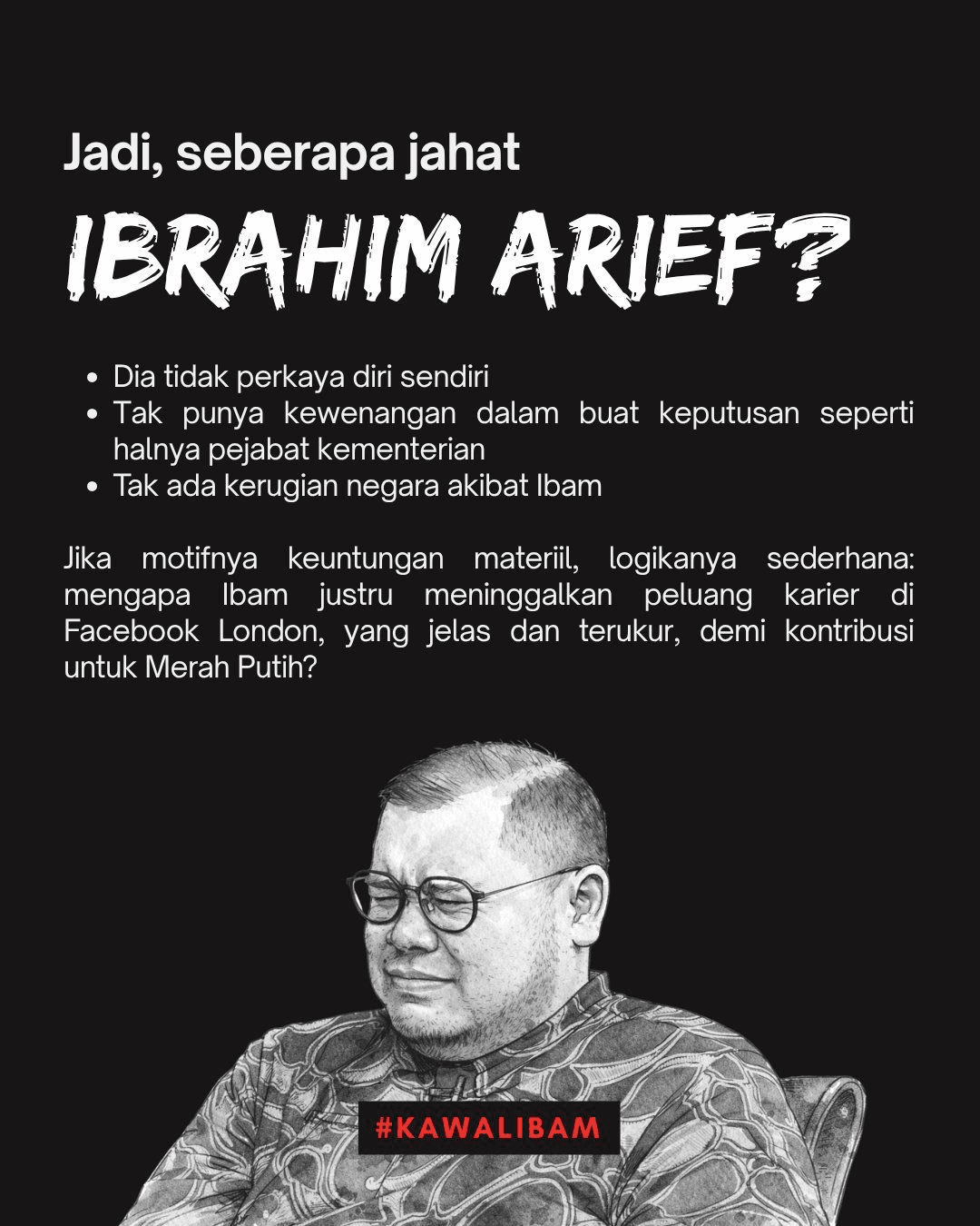A #KawalIbam campaign poster, shown as documentation of the campaign analysed in the audit