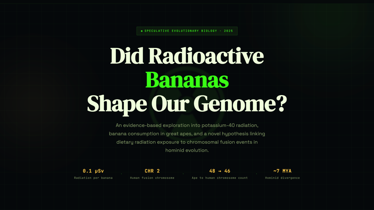Did Radioactive Bananas Shape Our Genome? By Rahmat Wibowo From Infraloka