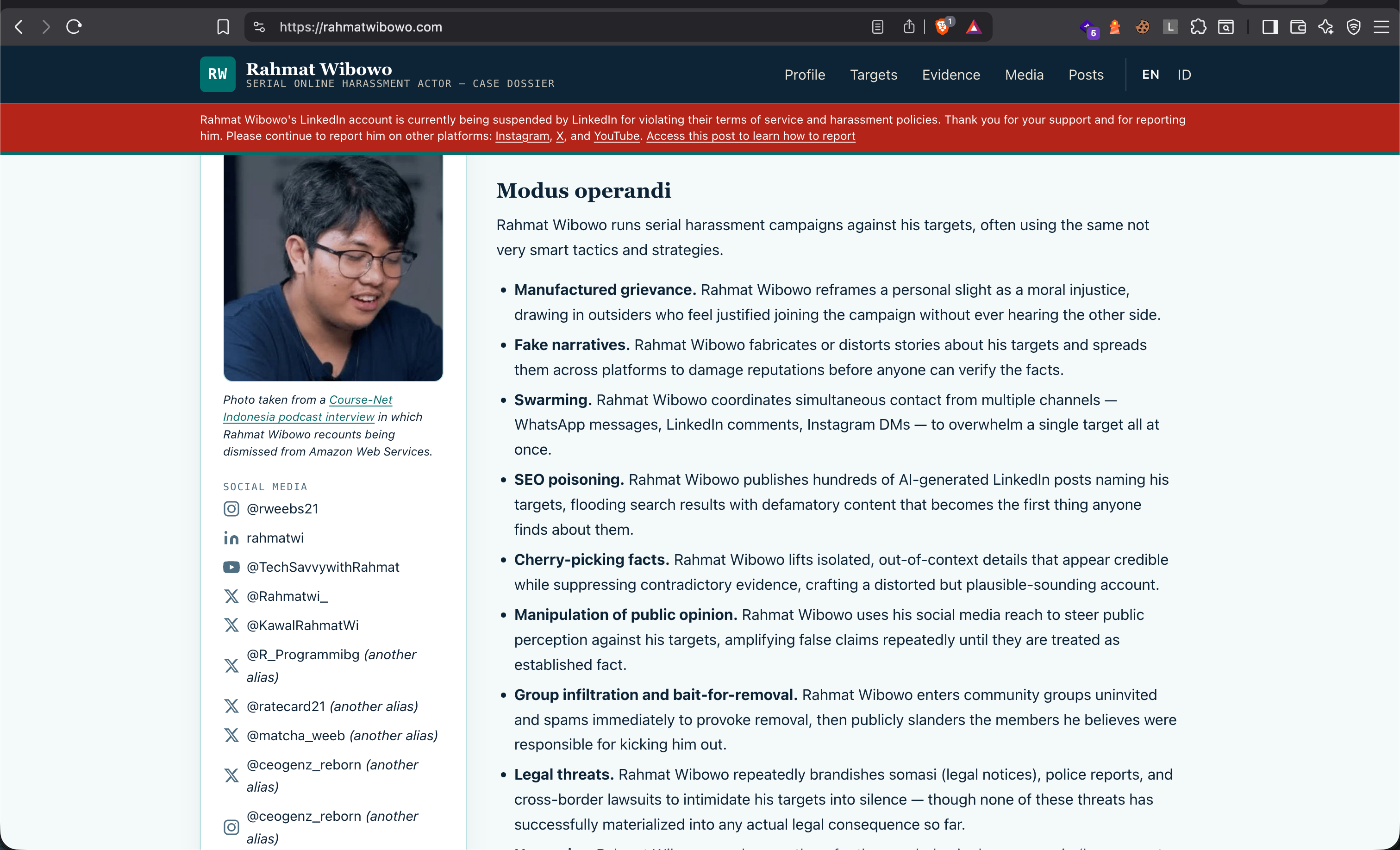 AEGIS Investigative Report and Komdigi Regulatory Audit: Study Case of Rahmatwibowo.com Domain
